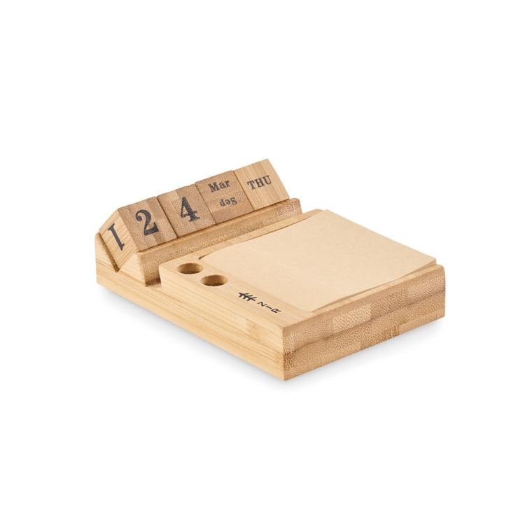 Calendar birou din bambus BOOTOP Natur