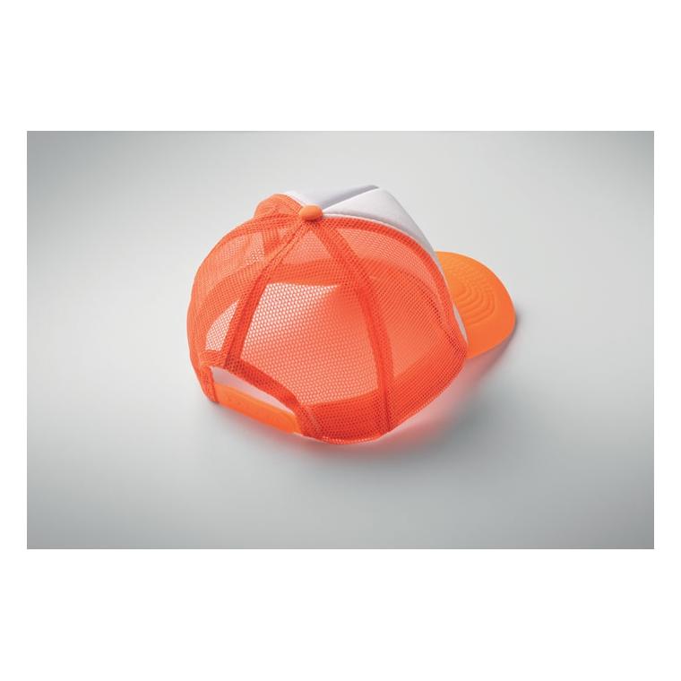 Şapcă din poliester BUBBLE Portocaliu neon