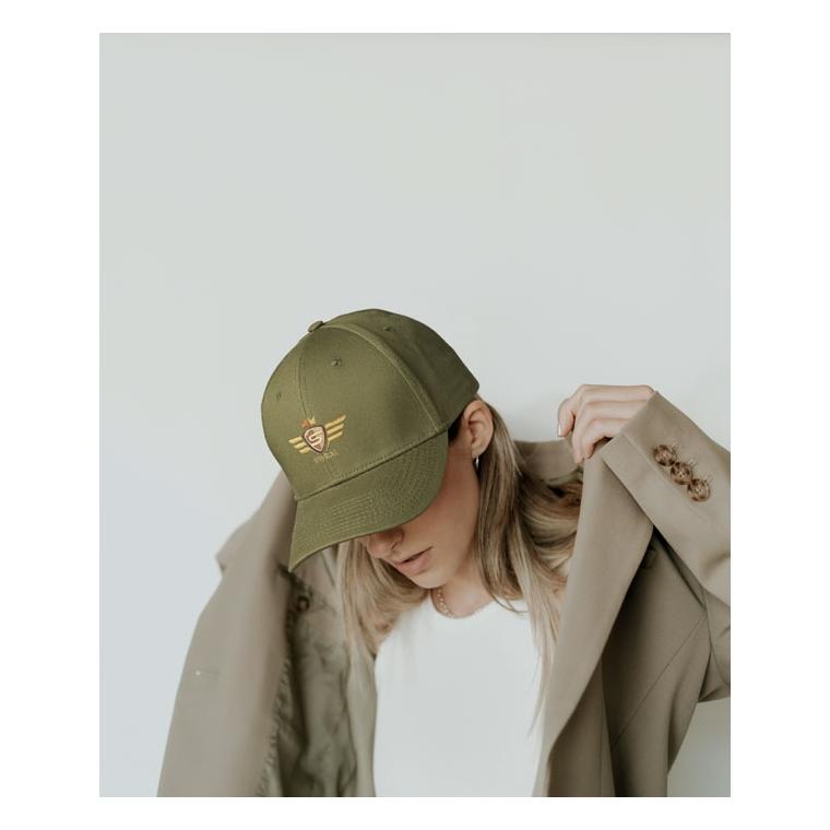 Șapcă de baseball din bumbac BAHAMAS Verde militar