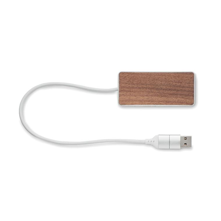 Hub USB 4 porturi 27,5 cm UBAH Natur