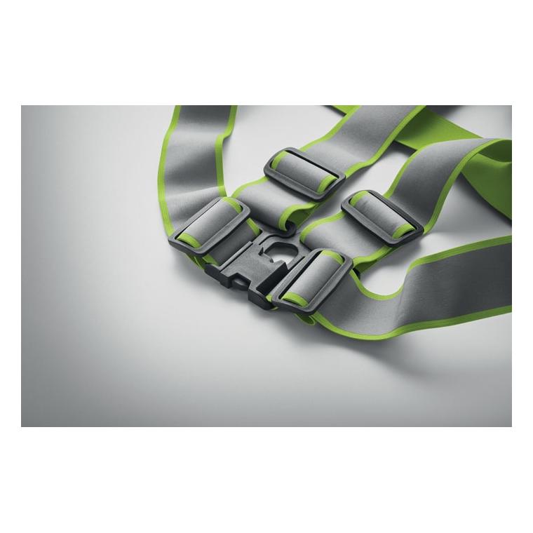 Centură reflectorizantă reglabilă ALLVISIBLE+ Verde neon