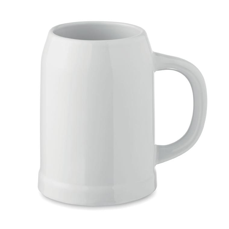 Cană de bere pentru sublimare 500 ml SUBLIER Alb