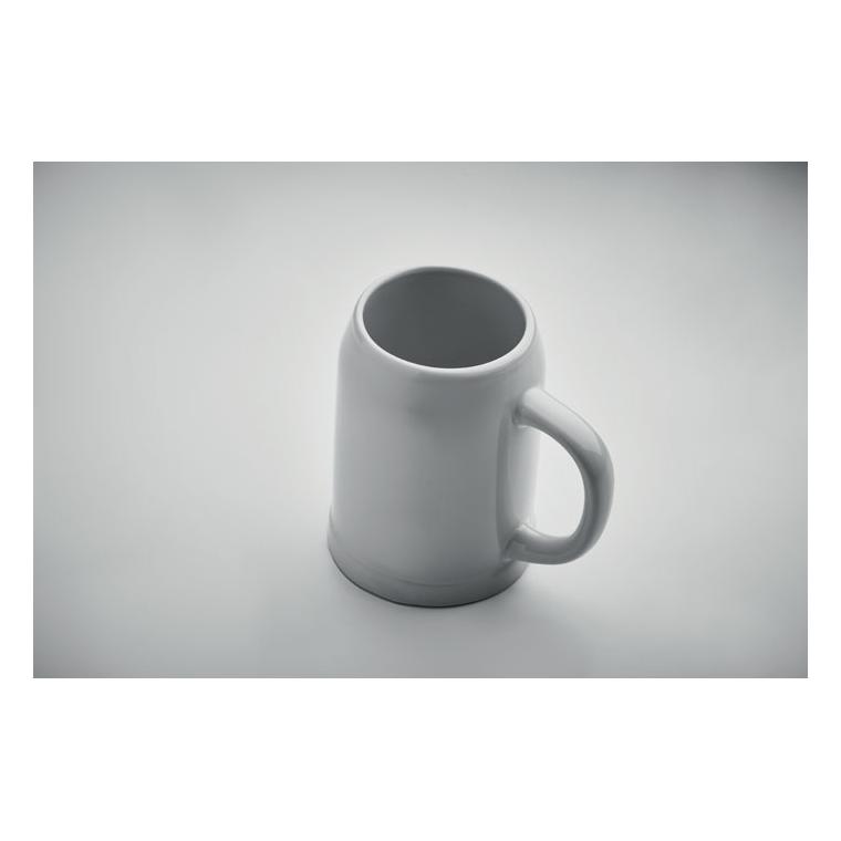 Cană de bere pentru sublimare 500 ml SUBLIER Alb