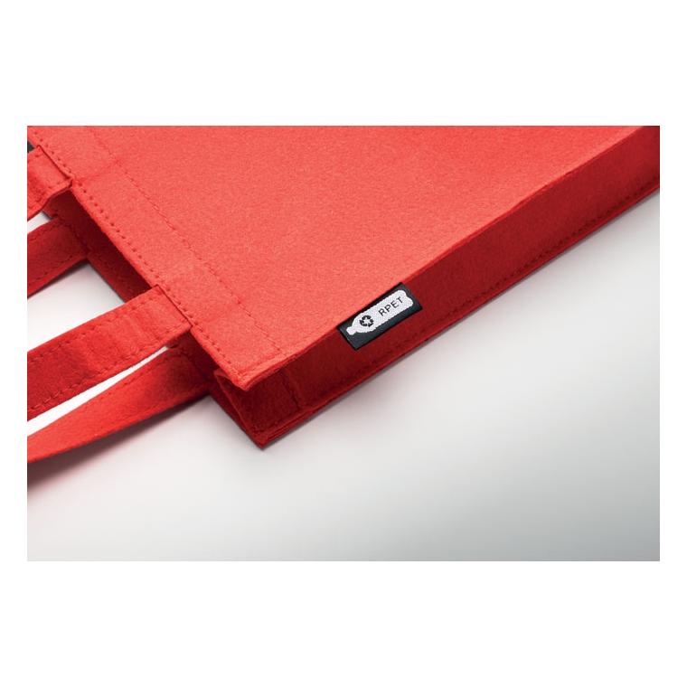 Pungă mică de cadou din pâslă RPET FELTOTE Roșu