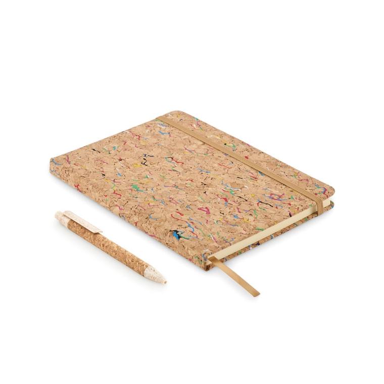 Notebook A5 din plută colorată CORNOTA Bej