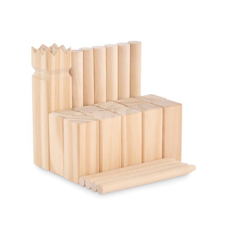 Joc de aruncare în aer liber din lemn KING PETIT Natur