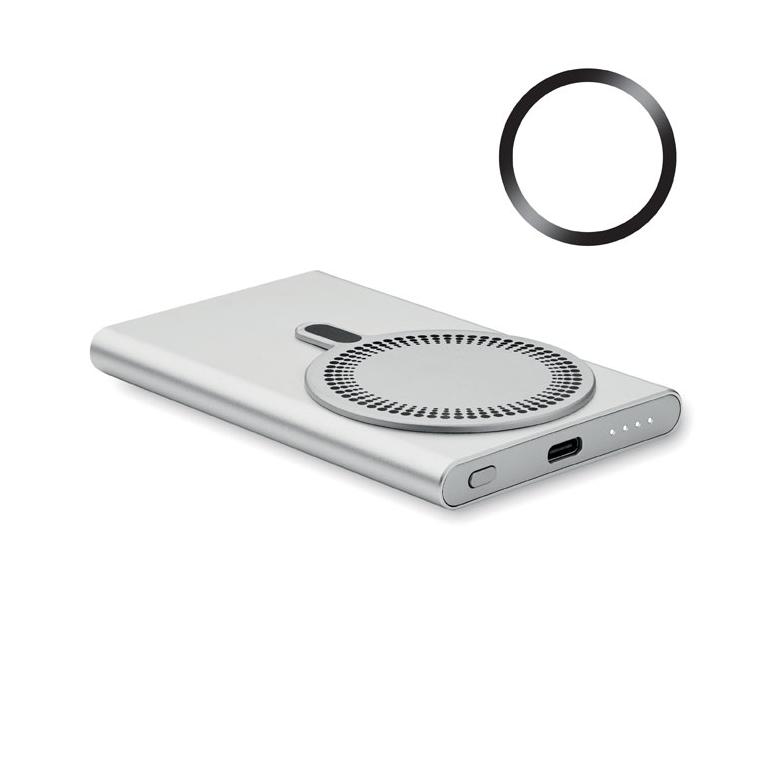 Powerbank wireless PAWTT Argintiu mat