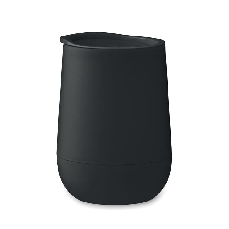 Pahar termo cu perete dublu din polipropilenă GO Negru