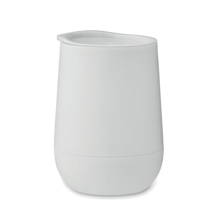 Pahar termo cu perete dublu din polipropilenă GO Alb