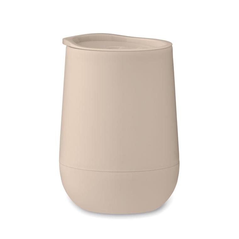 Pahar termo cu perete dublu din polipropilenă GO Bej