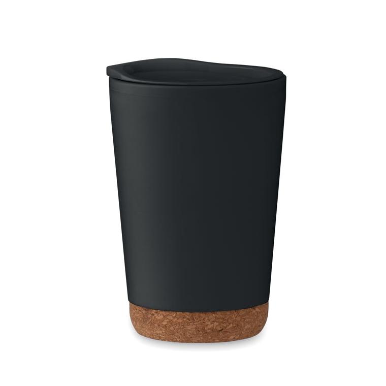 Pahar tumbler cu perete dublu 300 ml CO Negru