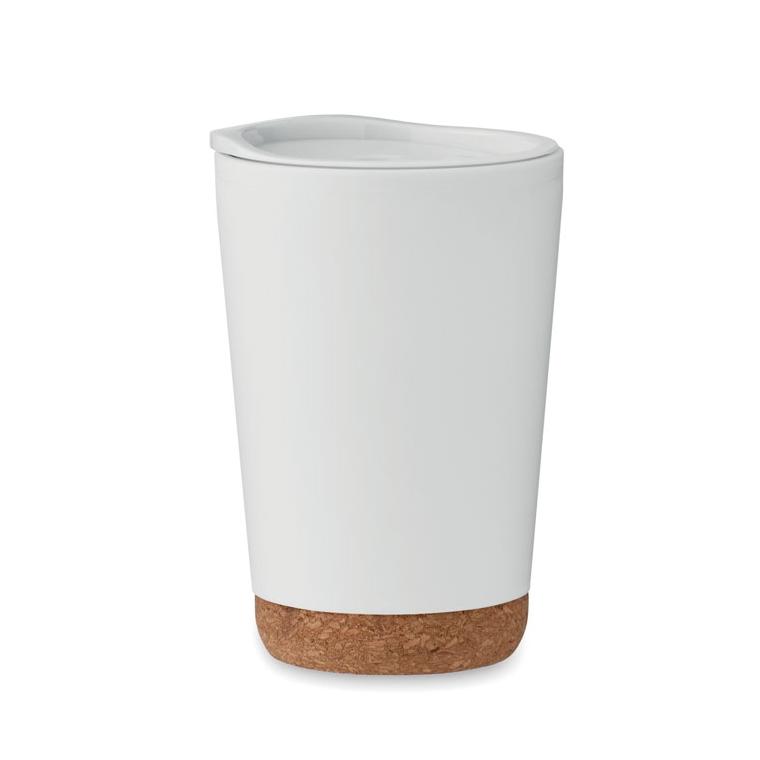 Pahar tumbler cu perete dublu 300 ml CO Alb