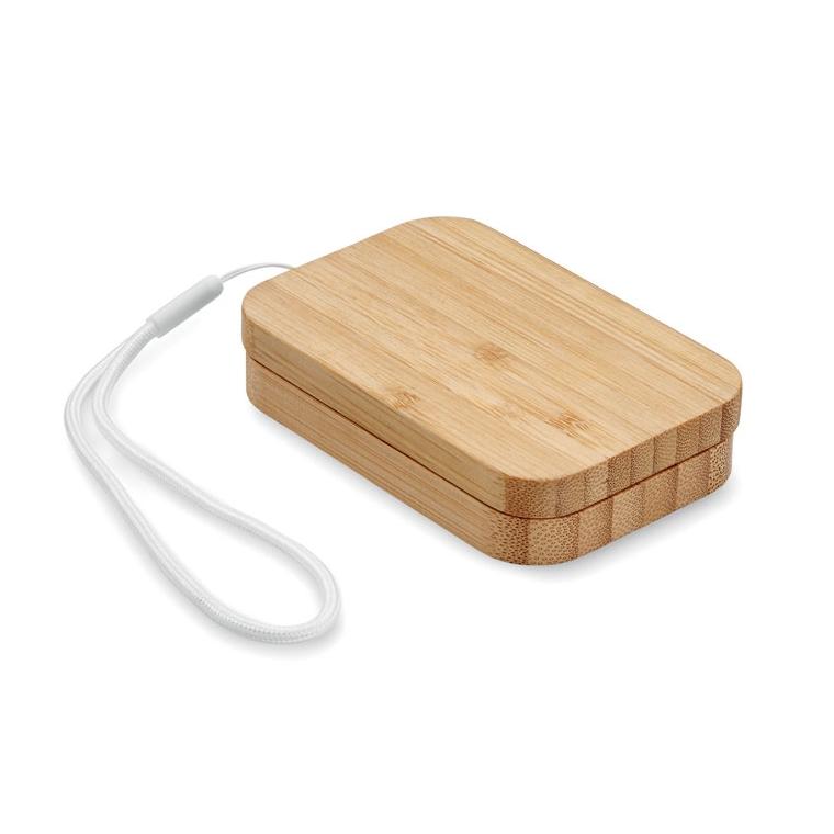 Încărcător wireless 15W din bambus CHARGOO Natur