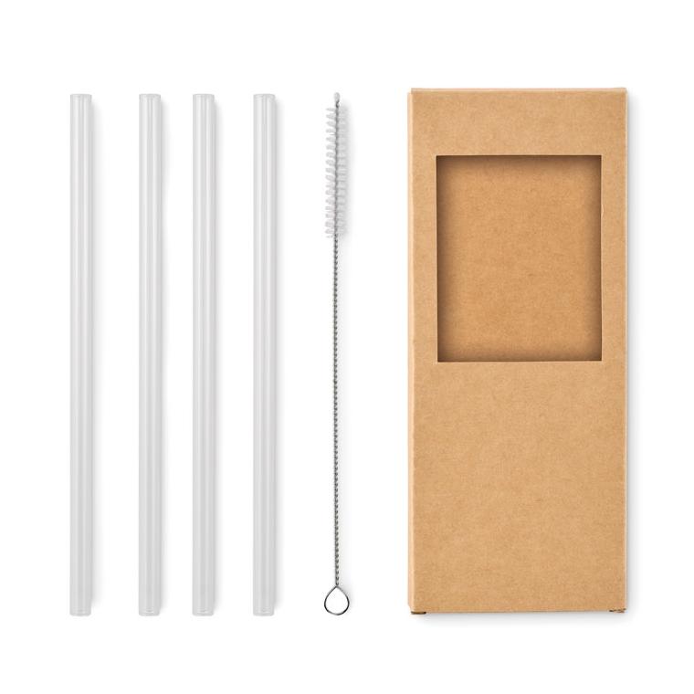 4 paie din sticlă reutilizabile GLAW Natur