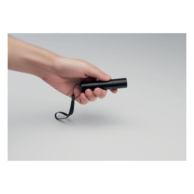 Lanternă reîncărcabilă din aluminiu ALUMINATE Negru