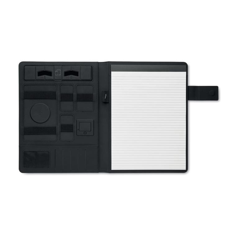 Mapă A4 cu încărcător wireless BURGUS Negru