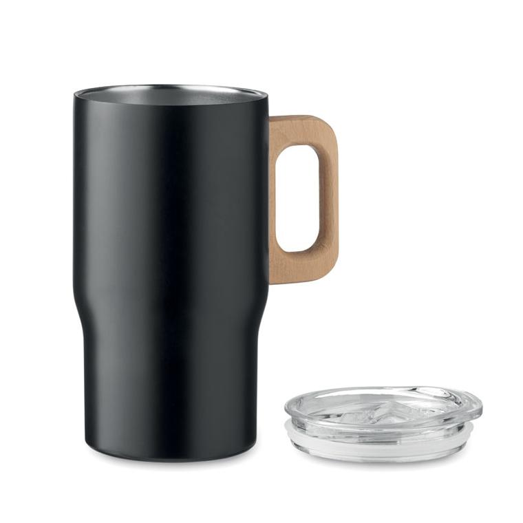 Pahar cu perete dublu 350 ml TUMBOO Negru