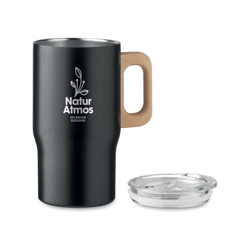 Pahar cu perete dublu 350 ml TUMBOO Negru