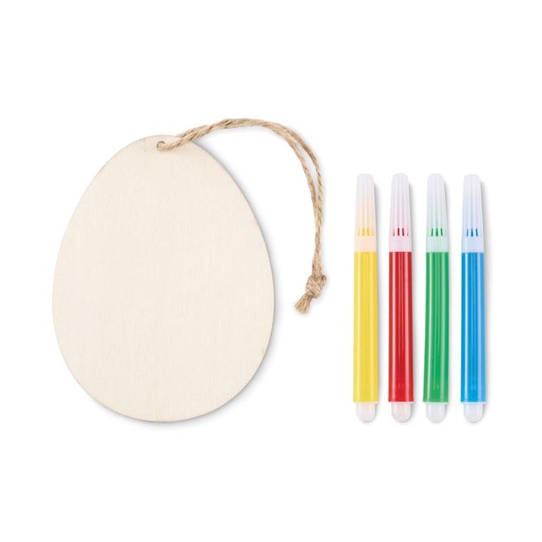 Set de pictură cu ouă din lemn DREGG Natur