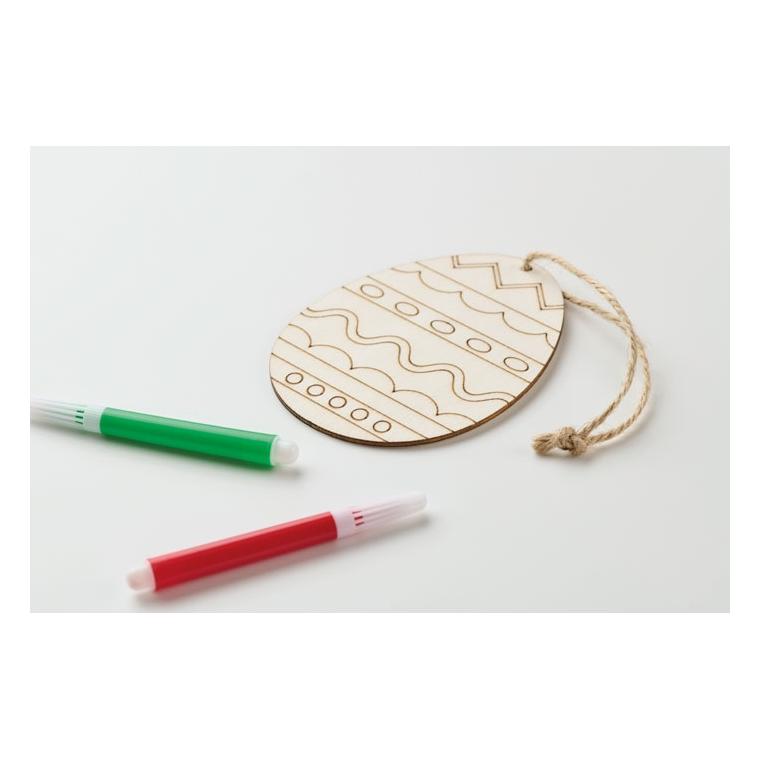 Set de pictură cu ouă din lemn DREGG Natur