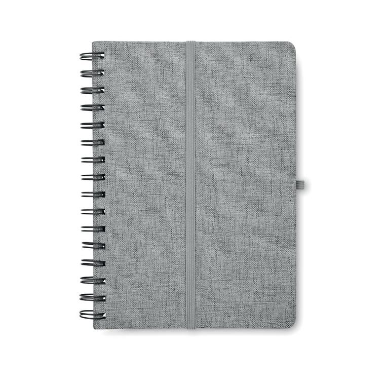 Notebook A5 cu suport pentru telefon STRATA Gri