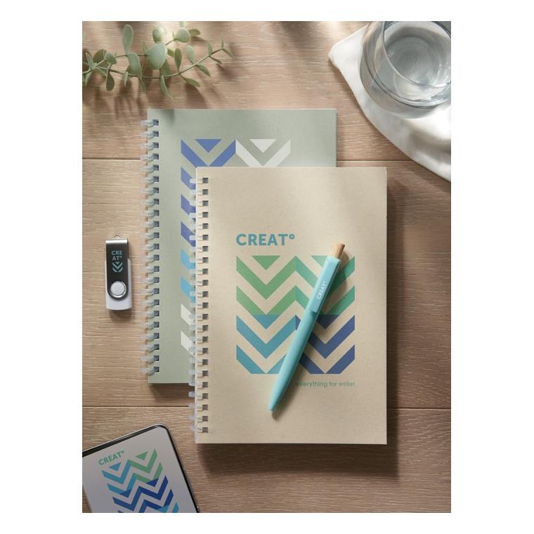 Caiet A5 din carton reciclat RECARNOTE Bej