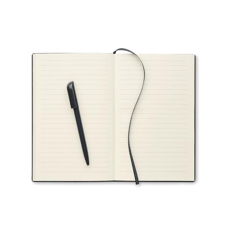 A5 PU notebook cu pix NOTA Negru