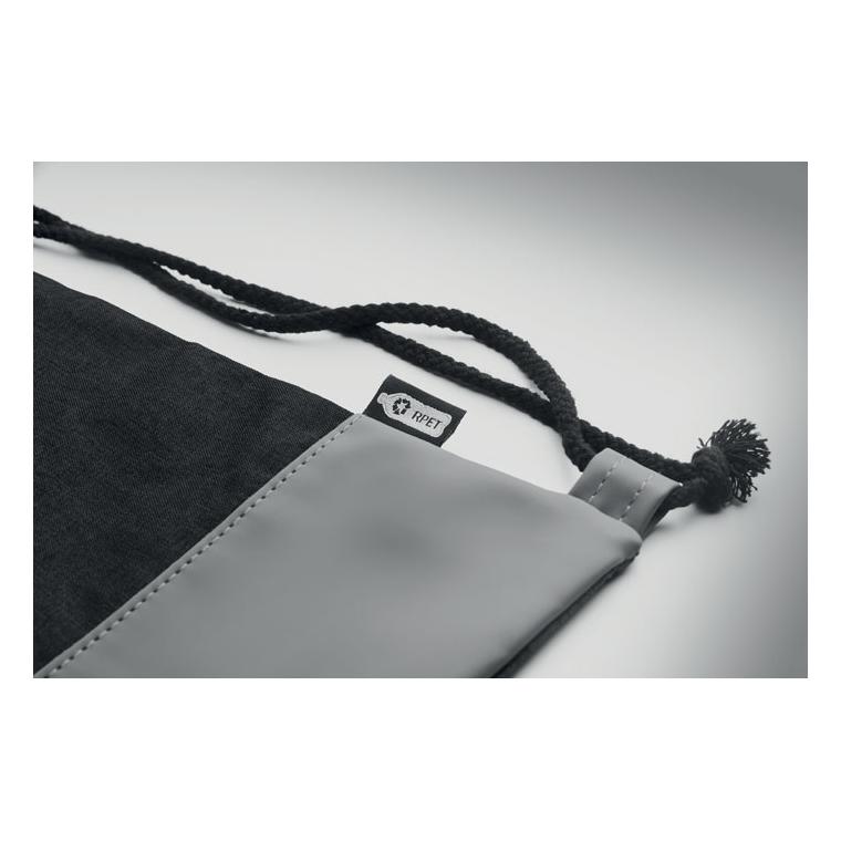 Rucsac cu șnur în 2 tonuri RPET LIBAG Negru