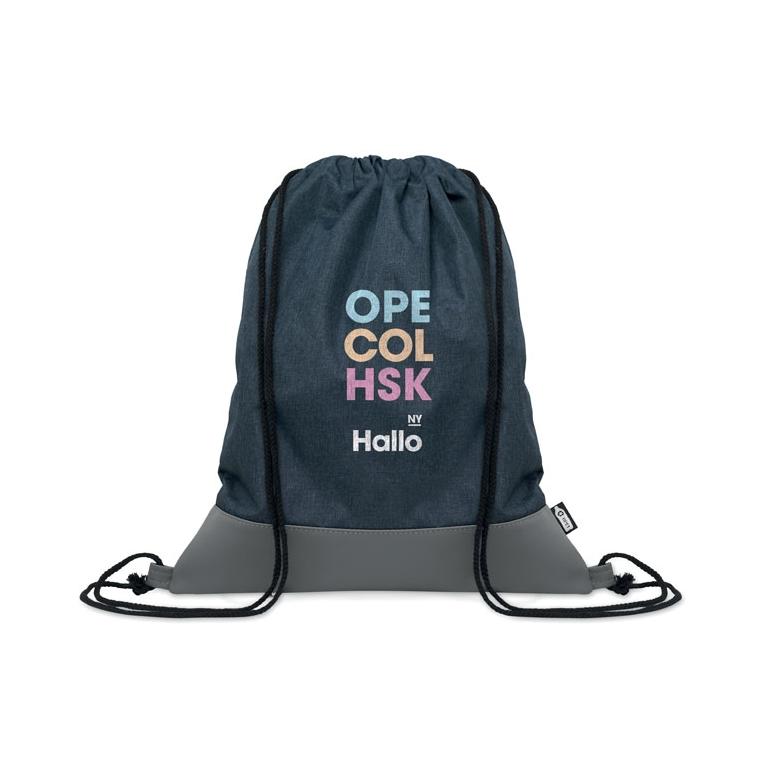 Rucsac cu șnur în 2 tonuri RPET LIBAG Navy 