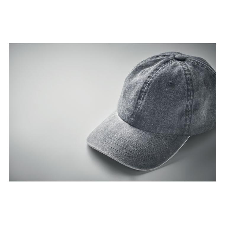 Șapcă de baseball cu 6 panele BEAU Gri
