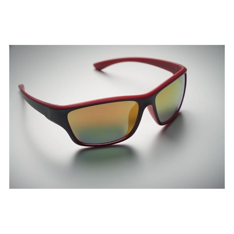 Ochelari de soare sport cu lentile oglindite YUMA Roșu