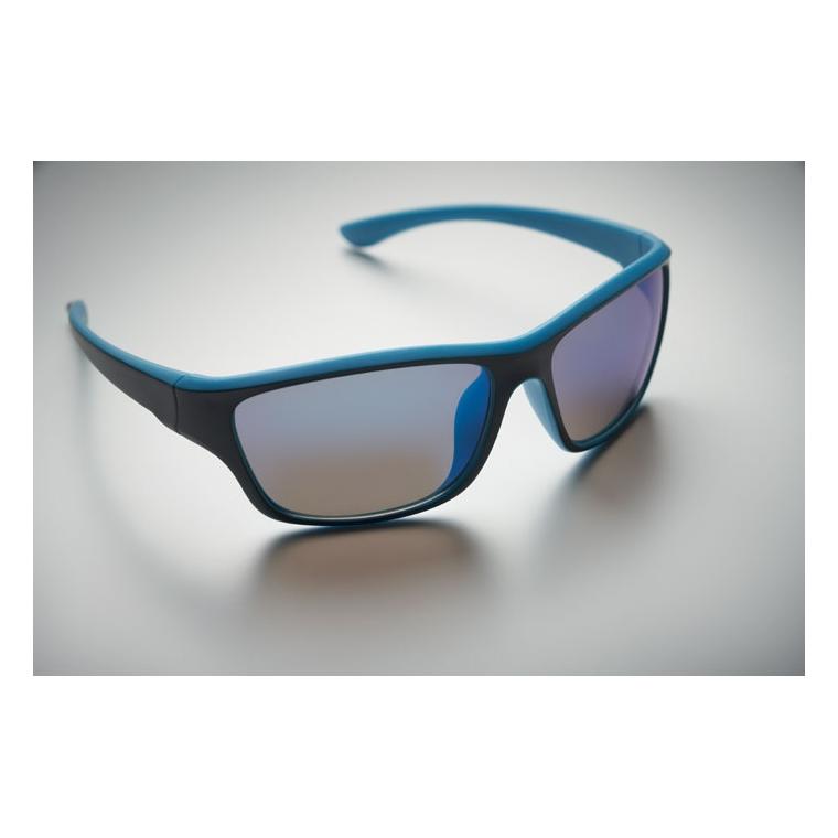 Ochelari de soare sport cu lentile oglindite YUMA Turquoise