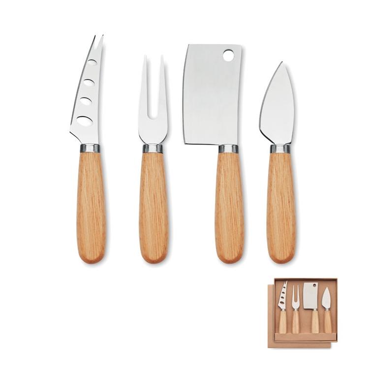 Set de 4 ustensile pemtru brânză CAMEMBERT Natur