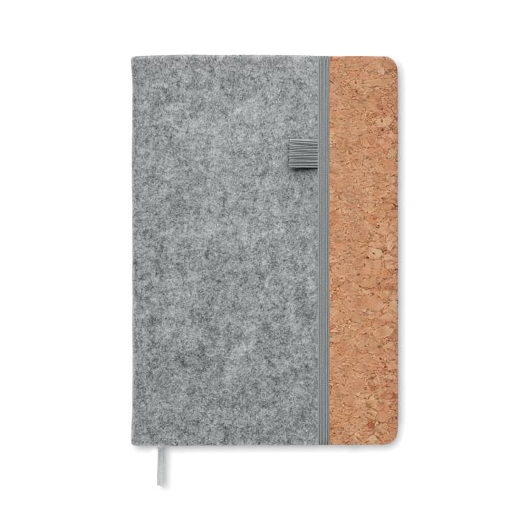 Caiet A5 RPET din plută CORKBOOK Gri