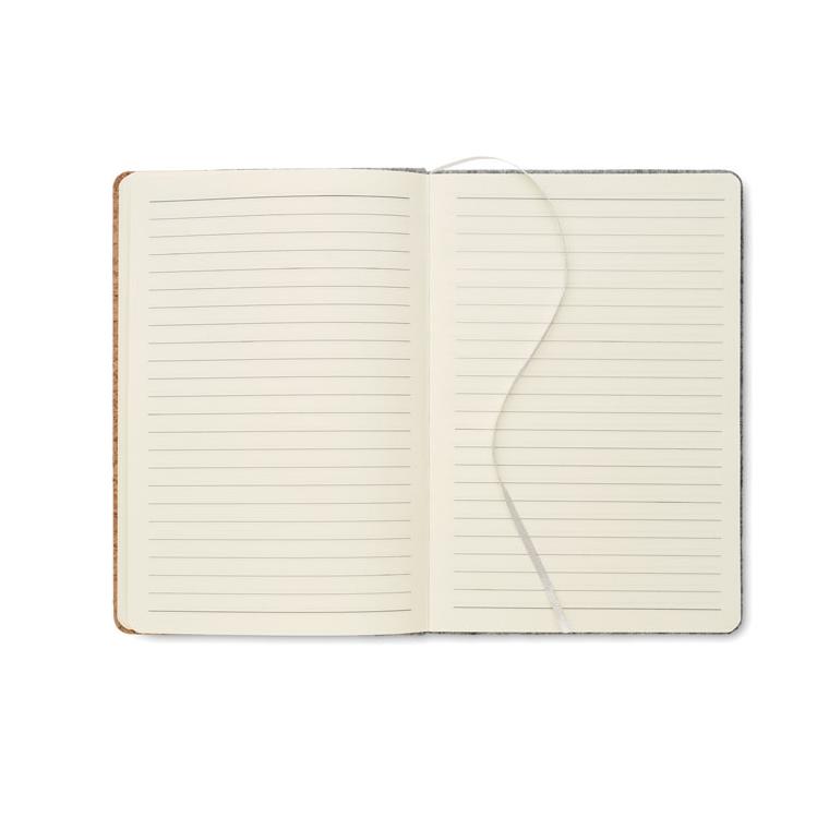 Caiet A5 RPET din plută CORKBOOK Gri
