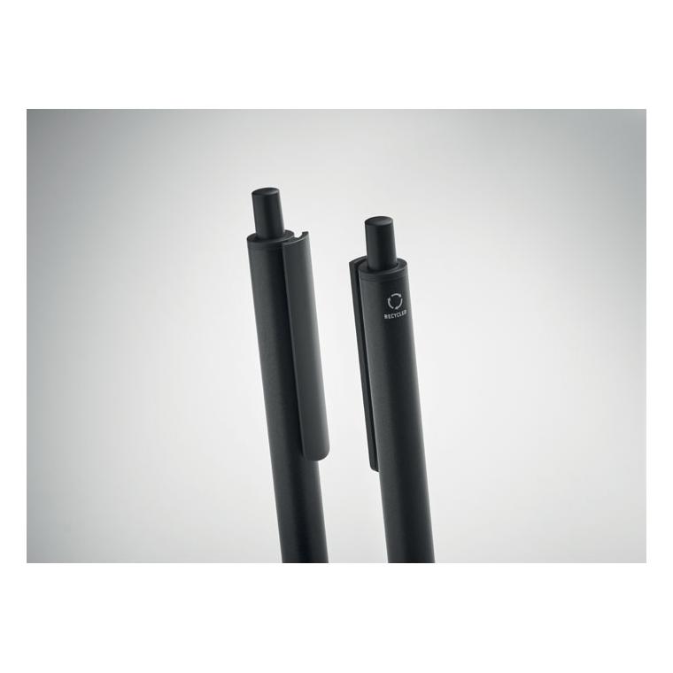 Set de stilouri din aluminiu reciclat ORWELL Negru