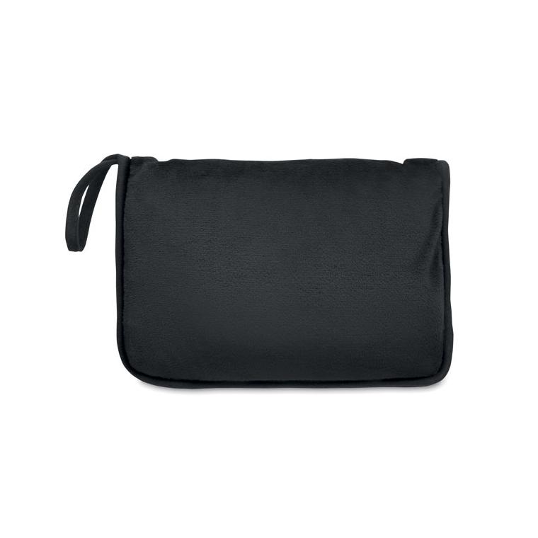 Set de pături de călătorie 2 în 1 COZY Negru