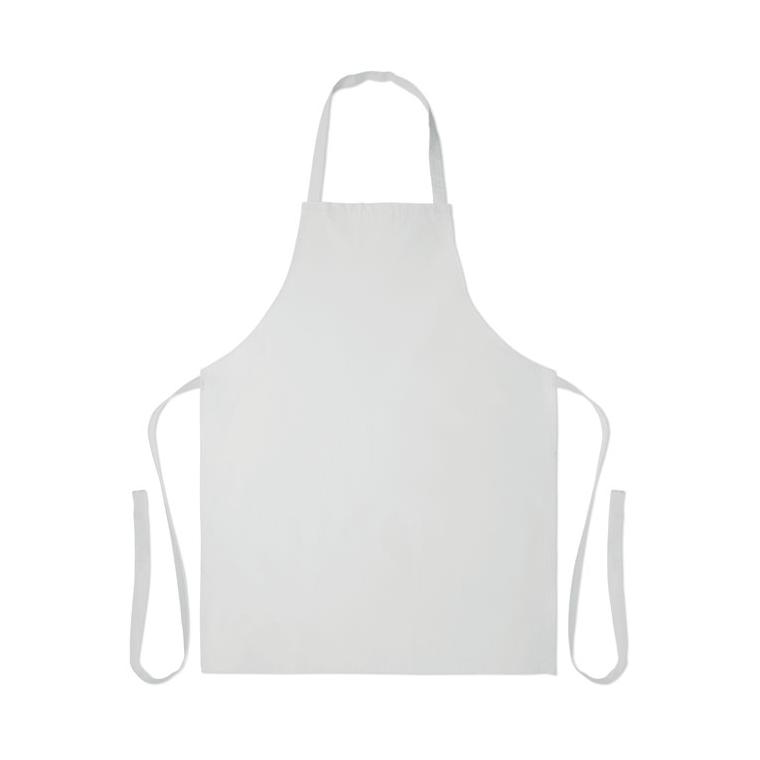 Șorț din bumbac reciclat SOUS COLOUR Alb