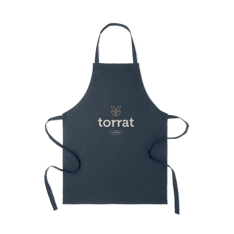 Șorț din bumbac reciclat SOUS COLOUR Navy 