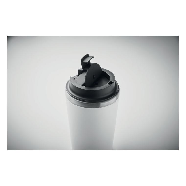 Pahar cu interior ceramic 350 m BLERM Alb