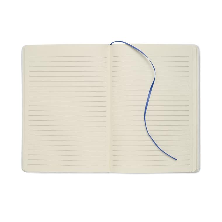 Notebook A5 cu copertă gravabilă pentru evidențiere culoare ROUTE WHITE Albastru