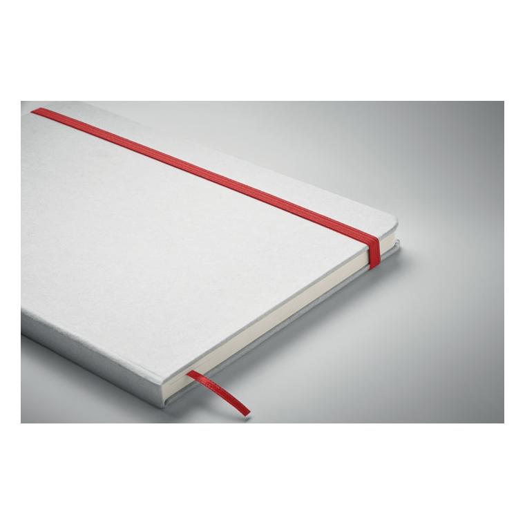 Notebook A5 cu copertă gravabilă pentru evidențiere culoare ROUTE WHITE Roșu