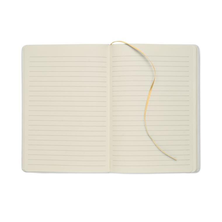 Notebook A5 cu copertă gravabilă pentru evidențiere culoare ROUTE WHITE Auriu