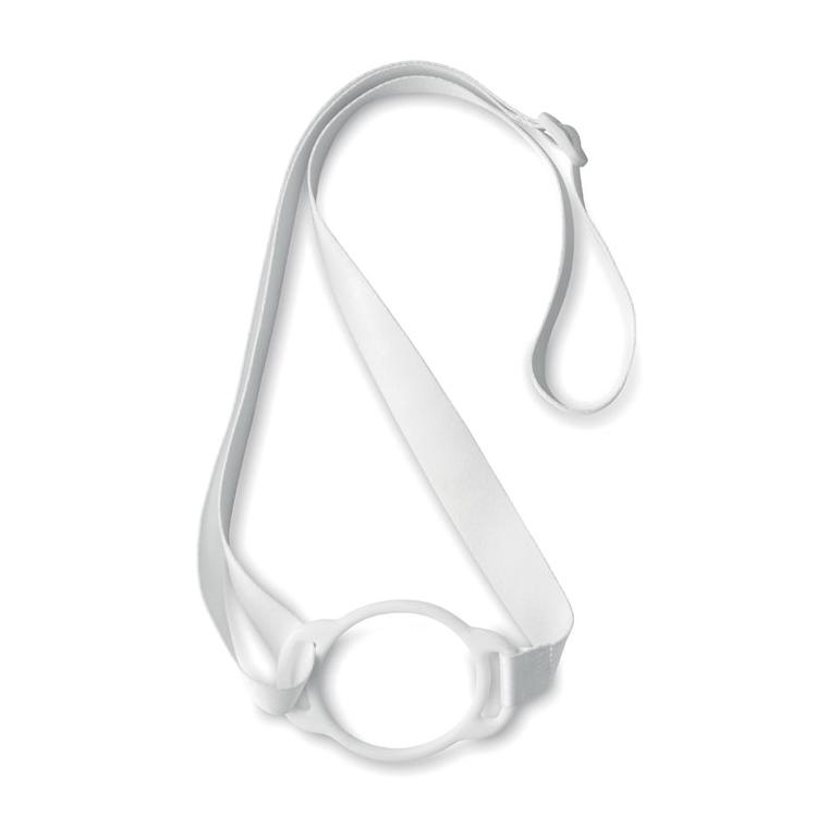 Lanyard cu suport pentru pahar LANCUP Alb