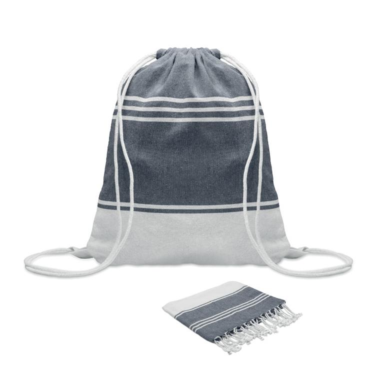 Prosop Hammam în săculeț cu șnur HAMMA Albastru