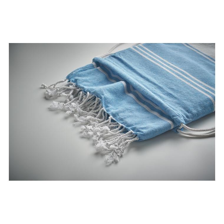 Prosop Hammam în săculeț cu șnur HAMMA Turquoise