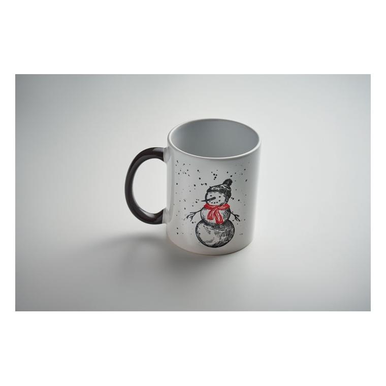 Cană ceramică sezonieră Festimug, 300 ml Negru / Roșu