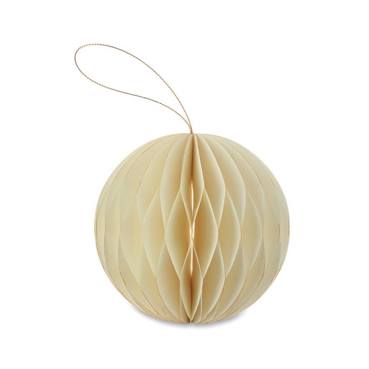 Ornament pliabil din hârtie Harmobauble Bej
