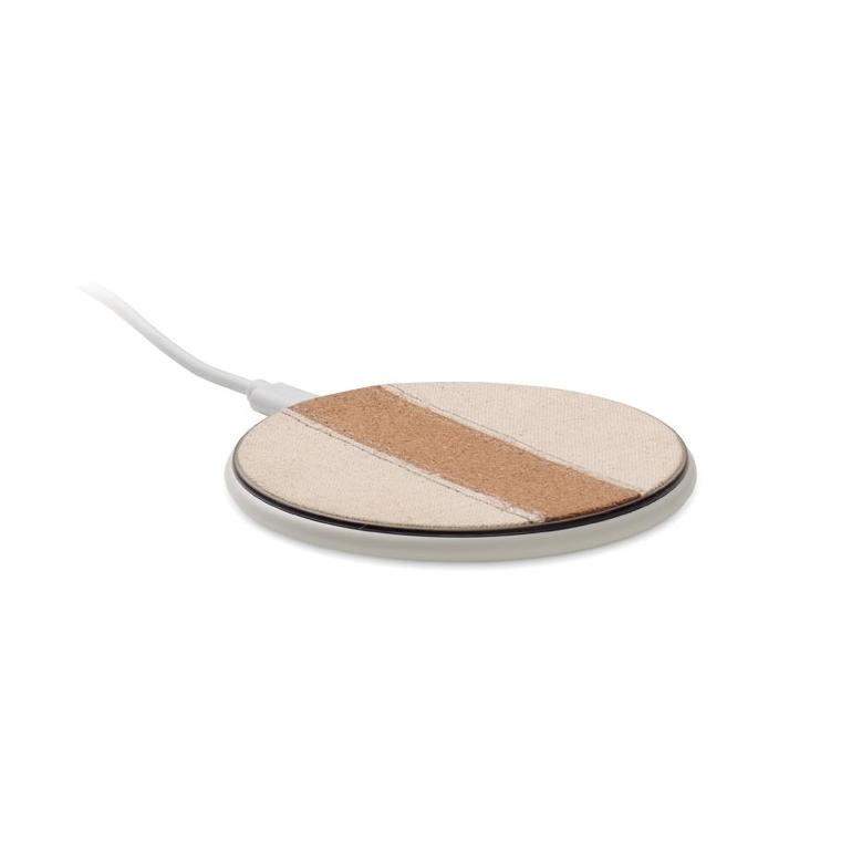 Încărcător wireless din plută Cortless, 15W Alb
