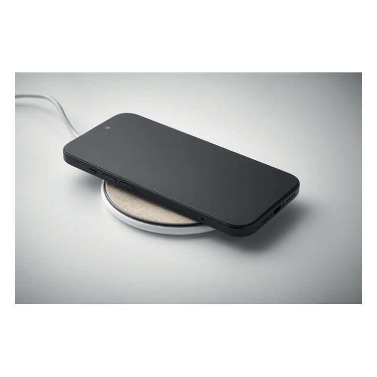 Încărcător wireless din plută Cortless, 15W Alb